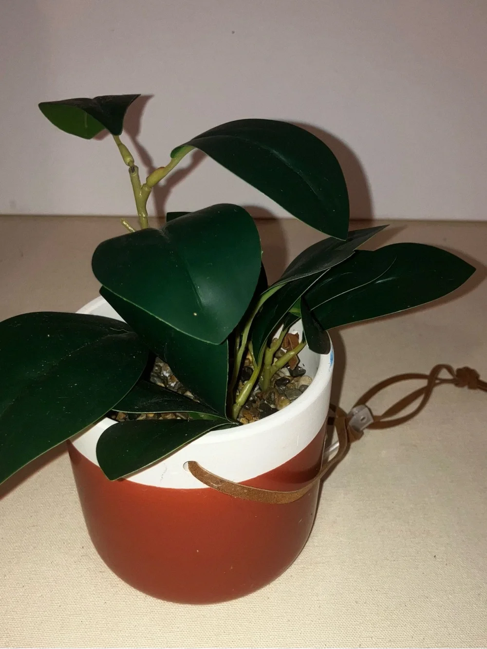 Set of 2 Terracotta & White Hanging Planter Pair - Modern Home Accents